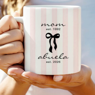 Mom to Abuela Est Mug with Bow