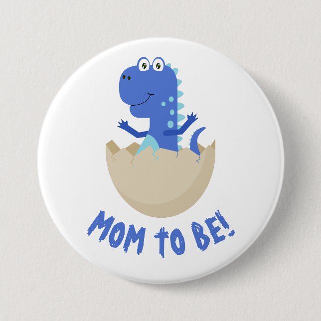 Mom to be 7.5 cm round badge (Front)