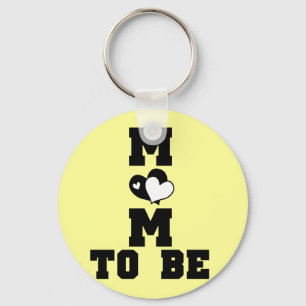 MOM to Be - Black Text Key Ring