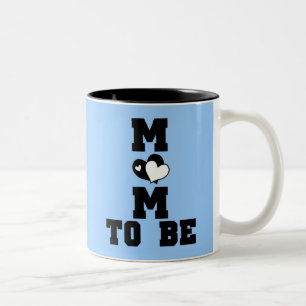 MOM to Be - Black Text Two-Tone Coffee Mug