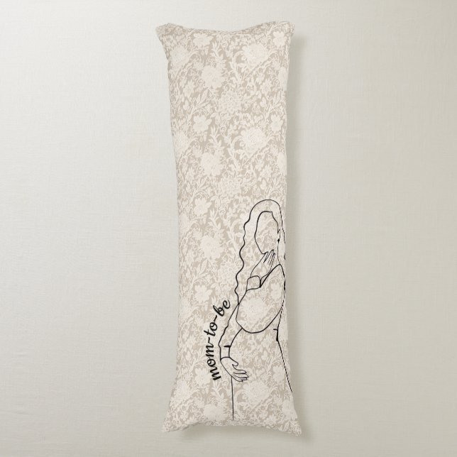 Mom-to-be Faux Lace Body Cushion (Front Vertical)