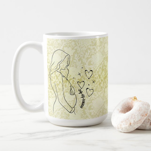Mom-to-be Faux Lace Coffee Mug (With Donut)