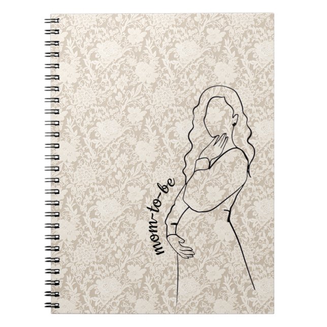 Mom-to-be Faux Lace Notebook (Front)