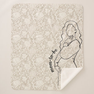 Mom-to-be Faux Lace Sherpa Blanket