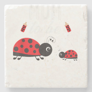 Mom To Be Ladybug Baby Shower Ladybug Mom Stone Coaster