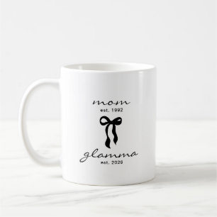 Mom to Glamma Est Mug with Bow