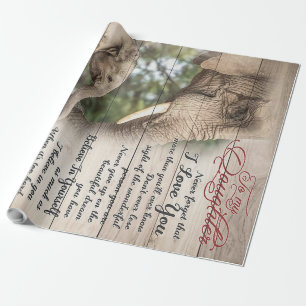 Mom To My Daughter Letter, Girl Birthday Gift Wrapping Paper