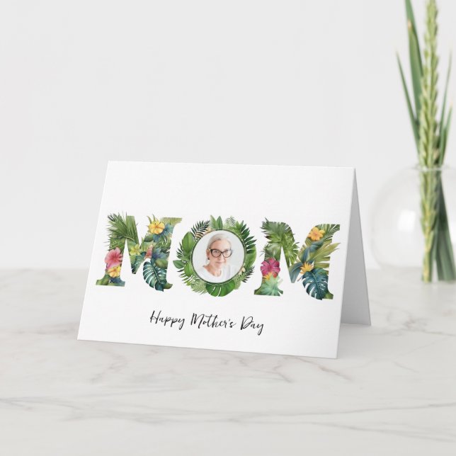 MOM Tropical Picture Frame | Mother's Day Card (Front)
