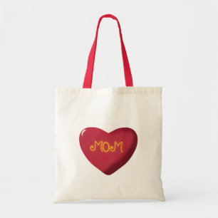 Mom Typography Design, Cute Mother Quote Text Art, Tote Bag