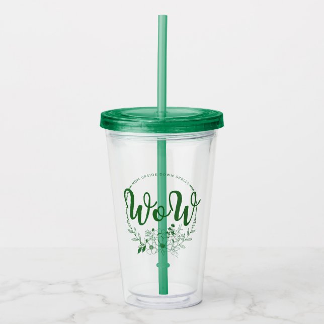 MOM upside down spells WOW! Acrylic Tumbler (Front)