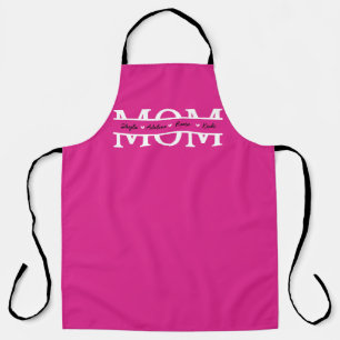 MOM with 4 kids names Mothers Day Apron
