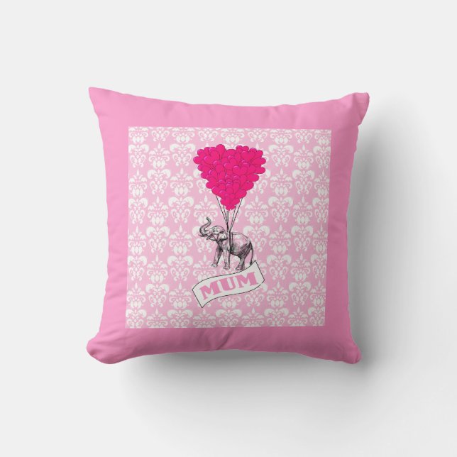 Mom with pink elephant cushion (Front)
