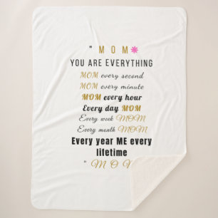 "MOM - You Are Everything   Motivational Throw Bla