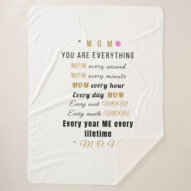 "MOM - You Are Everything | Motivational Throw Bla (Front)