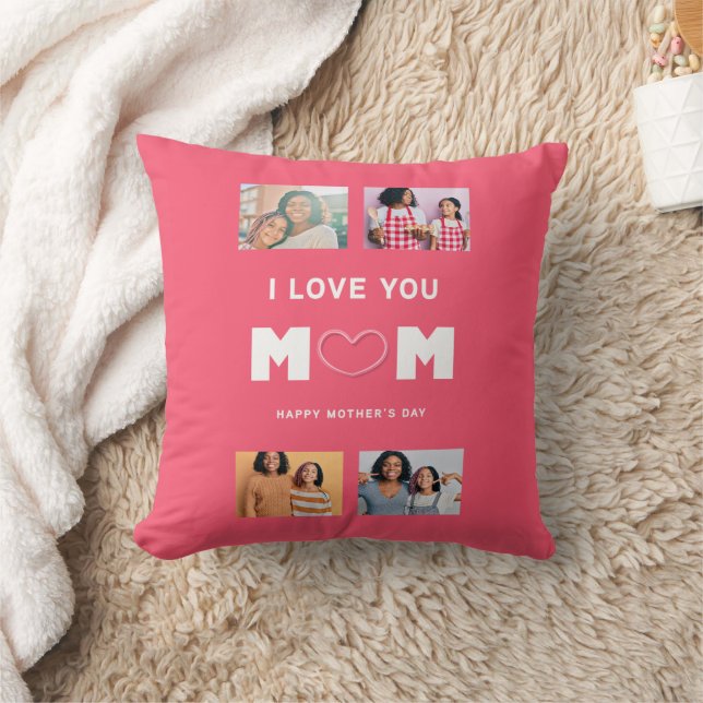 Mom, You’re My Whole Heart – Photo Collage Cushion (Blanket)