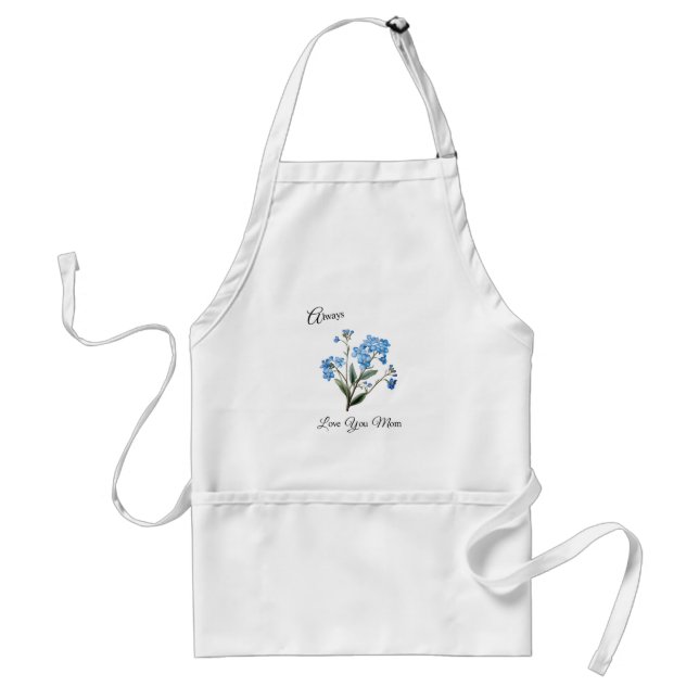 Mom, You're Unforgettable: Forget-Me-Not Apron (Front)