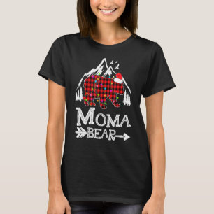 Moma Bear  Red Buffalo Plaid Moma Bear Pajama Fami T-Shirt
