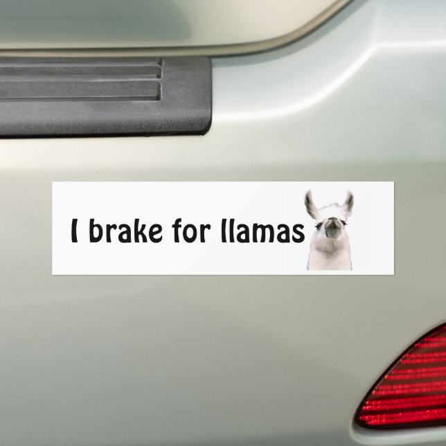 Moma Llama Bumper Sticker (On Car)