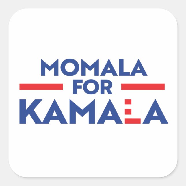 MOMALA FOR KAMALA SQUARE STICKER (Front)