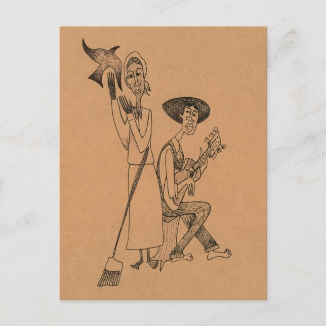 Moma's Black Crow Blues Postcard (Front)