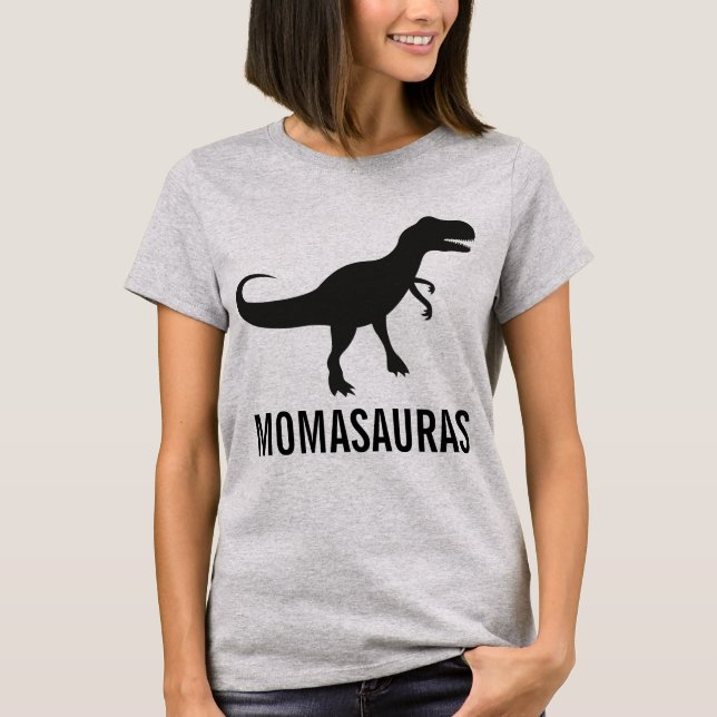 Momasauras Dinosaur Dad Shirt (Front)