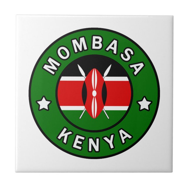 Mombasa Kenya Ceramic Tile (Front)
