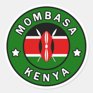 Mombasa Kenya Classic Round Sticker