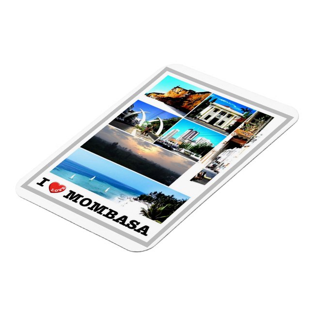 Mombasa - Kenya - I Love - Magnet (Left Side)