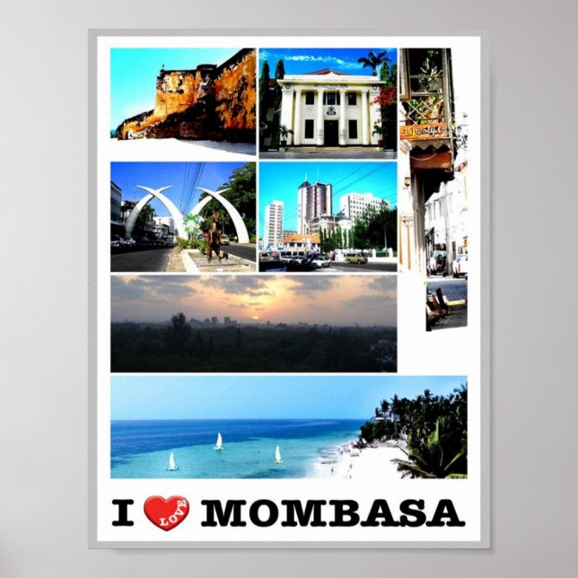 Mombasa - Kenya - I Love - Poster (Front)