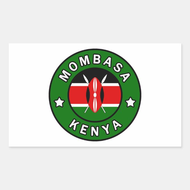 Mombasa Kenya Rectangular Sticker (Front)