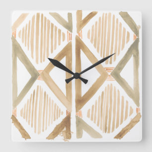 Mombasa Memories IV Square Wall Clock