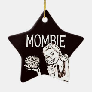 Mombie Retro Zombie Ceramic Ornament