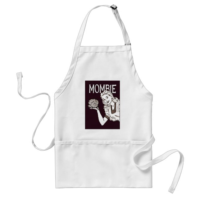 Mombie Retro Zombie Standard Apron (Front)