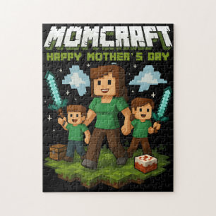 Momcraft Happy Mother Day Funny Gamer Mom Jigsaw Puzzle