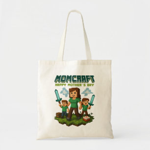 Momcraft Happy Mother Day Funny Gamer Mum Tote Bag