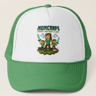 Momcraft Happy Mother Day Funny Gamer Mum Trucker Hat