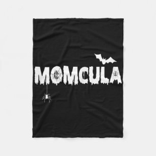 Momcula Tee Mum Cula Halloween Family Matching Mam Fleece Blanket
