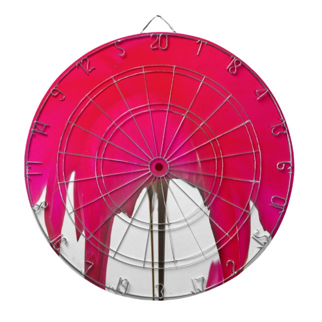 Moment Captured: A Red Rose Petal Elegance Dartboard (Front)