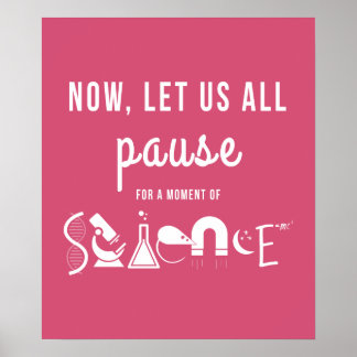 Moment of Science Hot Pink Poster