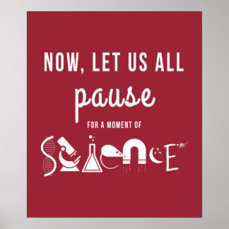 Moment of Science Red Poster