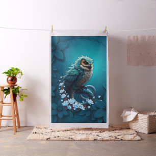 Moment of Wisdom, The magical, majestic, cute owl. Fabric
