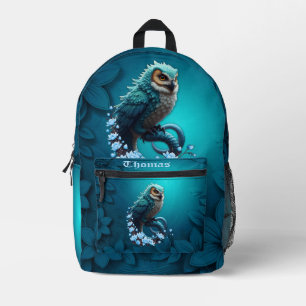 Moment of Wisdom, The magical, majestic, cute owl. Printed Backpack