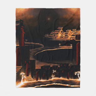 "Moments After" - mysterious cryptic art. Fleece Blanket