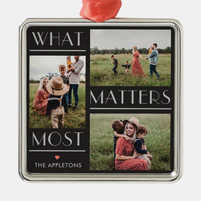 Moments Matter Personalised Photo Ornament (Front)