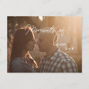 Moments of love, couple in love holiday postcard