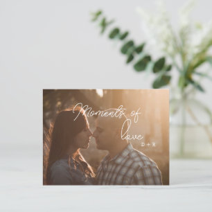 Moments of love, couple in love postcard