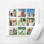 Moments Treasured: Customisable 9 Photo Collage Mouse Pad<br><div class="desc">Capture the essence of your special moments with our "Editable 9 Photo Collage" Wall Art. Perfect for commemorating cherished memories from Christmas, birthdays, weddings, anniversaries, graduations, Father's Day, Mother's Day, or any other special occasion, this customisable piece allows you to curate a personalised and visually stunning display. Arrange and edit...</div>