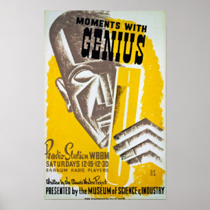 Moments with Genius Vintage Poster