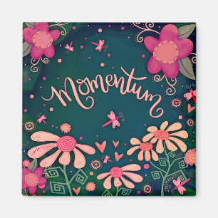 Momentum Hearts Fun Floral Dragonfly Inspirivity Magnet