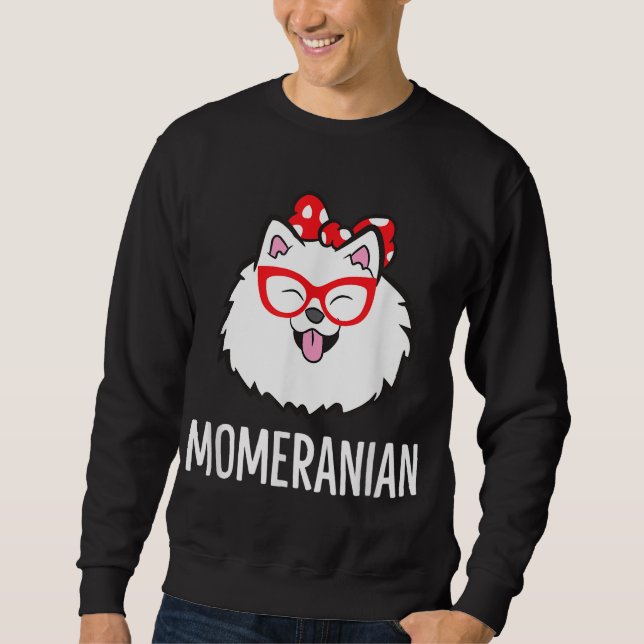 Momeranian Funny Pomeranian Mum Cute Pet Pomerania Sweatshirt (Front)